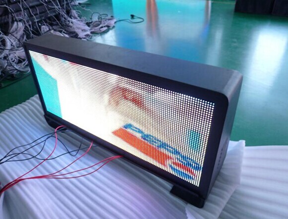 Exposição conduzida do táxi parte superior sem fio, sinal conduzido do táxi